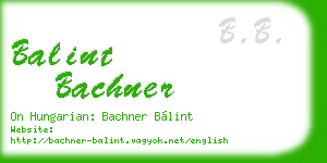 balint bachner business card